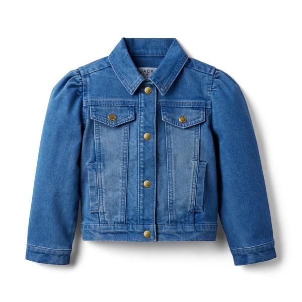 Denim Puff Sleeve Jacket | Janie and Jack