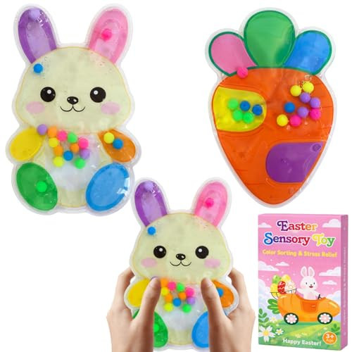 2 Pack Easter Color Sorting Sensory Toys for Toddler Easter Basket Stuffers, Fine Motor Travel Essential Montessori Autism Fidget Toys for Kid 3 4 5 Years | Amazon (US)