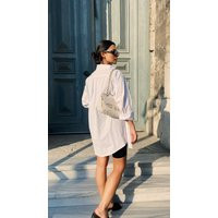 Oversized Women Blouses, Cotton Button Down Blouse, White Shirt, Retro Oversized Special Made Shirt | Etsy (US)