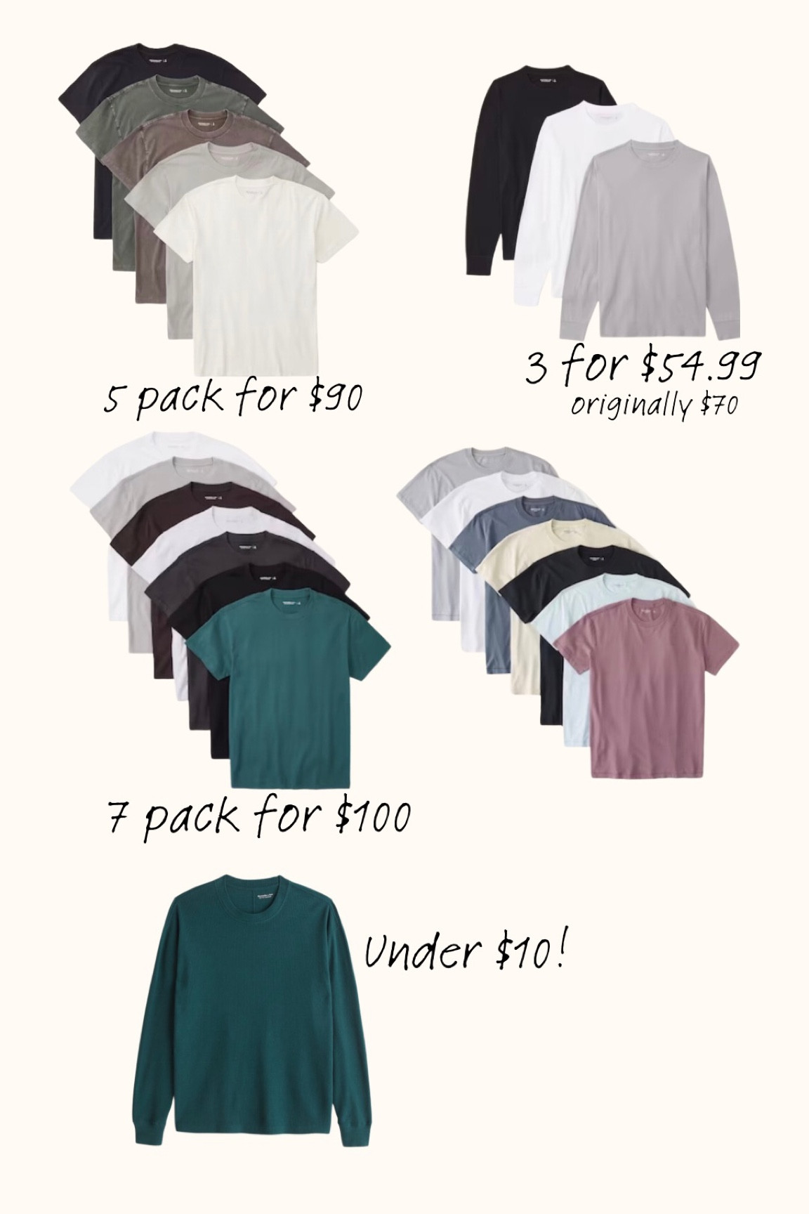 The perfect tees! Abercrombie and fitch has amazing deals right now. The most comfortable tees, you’ll want every color 

#LTKsalealert #LTKmens #LTKunder100