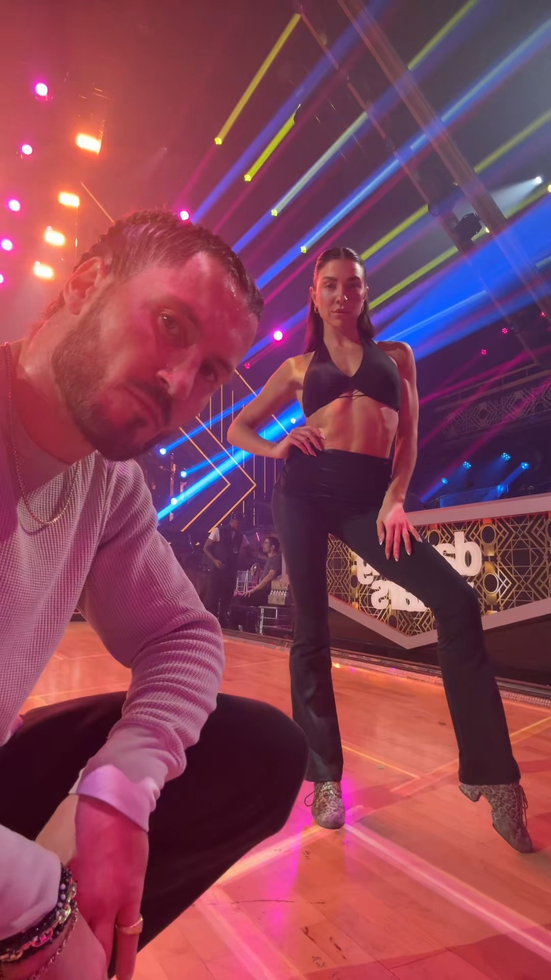 Hit the SEXY DEXY today on the DWTS floor 🤭 Sharing these great fold over pants from Free People & similar sports bras! 

 #LTKActive #LTKStyleTip