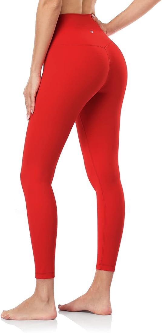 HeyNuts Pure&Plain 7/8 High Waisted Athletic Leggings for Women, Buttery Feeling Workout Tummy Co... | Amazon (US)