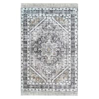 (B846) Honeybloom Clara Neutral Medallion Area Rug, 8x10 | At Home