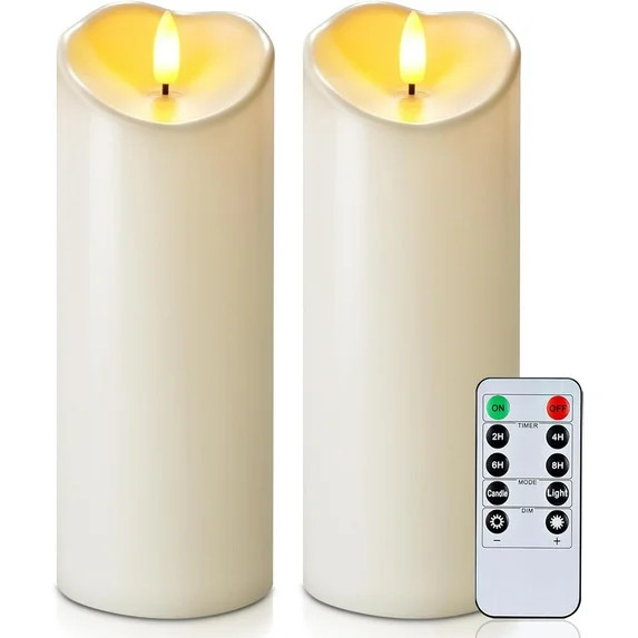 Merrynights 3"x8" Outdoor Flameless Candles, LED Candles, Battery Operated Candles with Remote an... | Walmart (US)