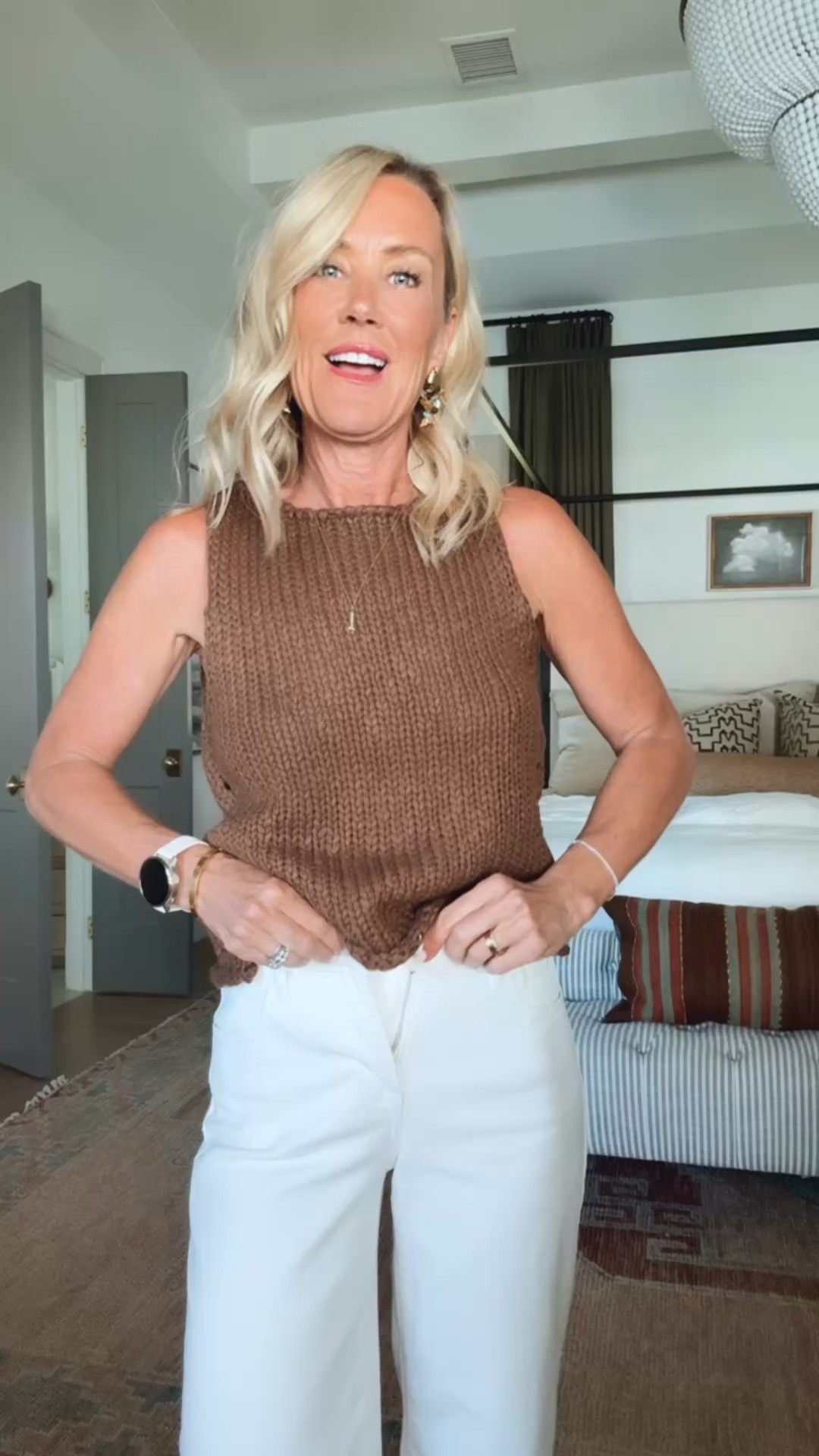 Still loving brown this season and so obsessed with this combo!
Top: xs
Jeans: 25

#LTKootd #LTKSeasonal #LTKOver40