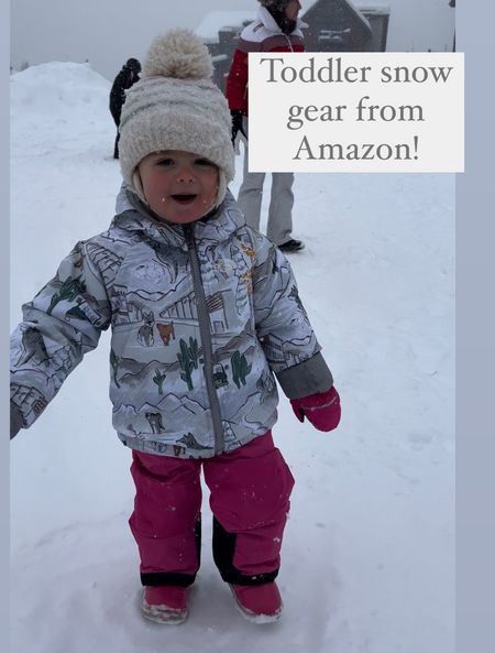 Toddler snow gear from Amazon. Toddler snow bibs. Baby north face coat. Baby snow gear. Amazon snow for babies  

#LTKkids #LTKbaby #LTKSeasonal