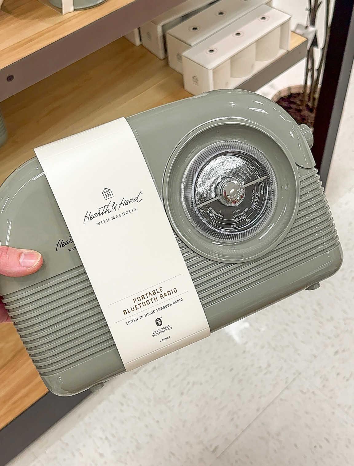 Hearth & Hand Vintage style green portable Bluetooth radio 

#LTKFind #LTKhome #LTKunder50