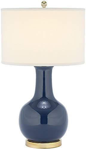 SAFAVIEH Lighting Collection Paris Modern Royal Blue Ceramic 28-inch Bedroom Living Room Home Office Desk Nightstand Table Lamp (LED Bulb Included) | Amazon (US)