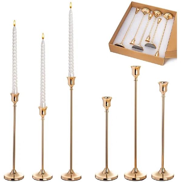 Candle Holder, Candle Holders For Tapered Candles, Candlestick Holders, Gold Taper Candle Holders... | Wayfair North America