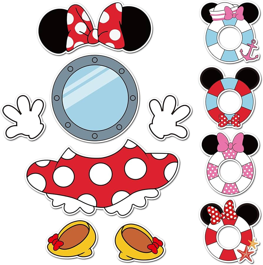 11Pcs Girl Mouse Cruise Door Magnets Birthday Cruises Door Decorations Summer Life Preserver Ring... | Amazon (US)