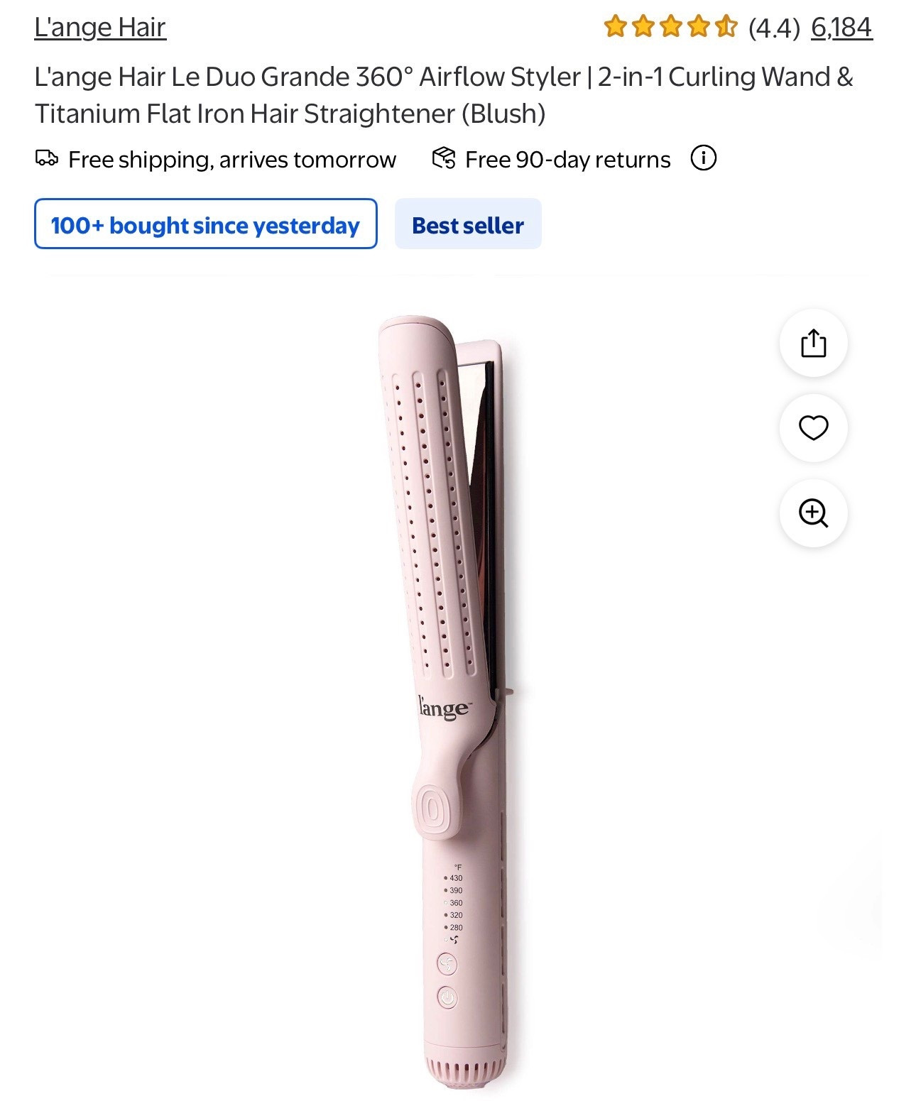 Walmart/ hair / curljng iron 