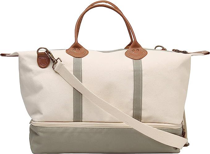 Tag&Crew Multi Pocket Sierra Duffle 18 oz Heavy Duty Cotton Canvas Unisex Travelers Bag with Shoe... | Amazon (US)