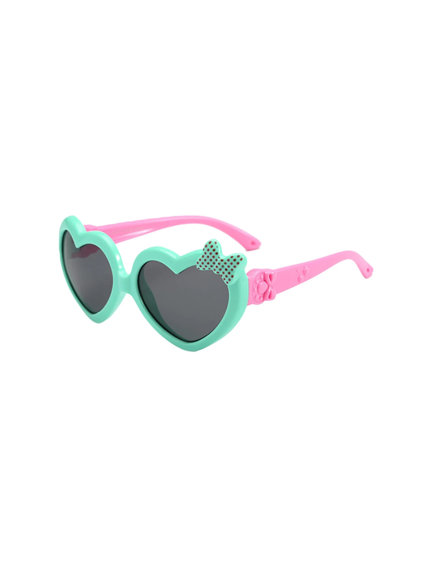 Seyurigaoka Kids Girls Boys Sunglasses Lightweight Heart Frame Bow Toddler Sunglasses for UV Prot... | Walmart (US)