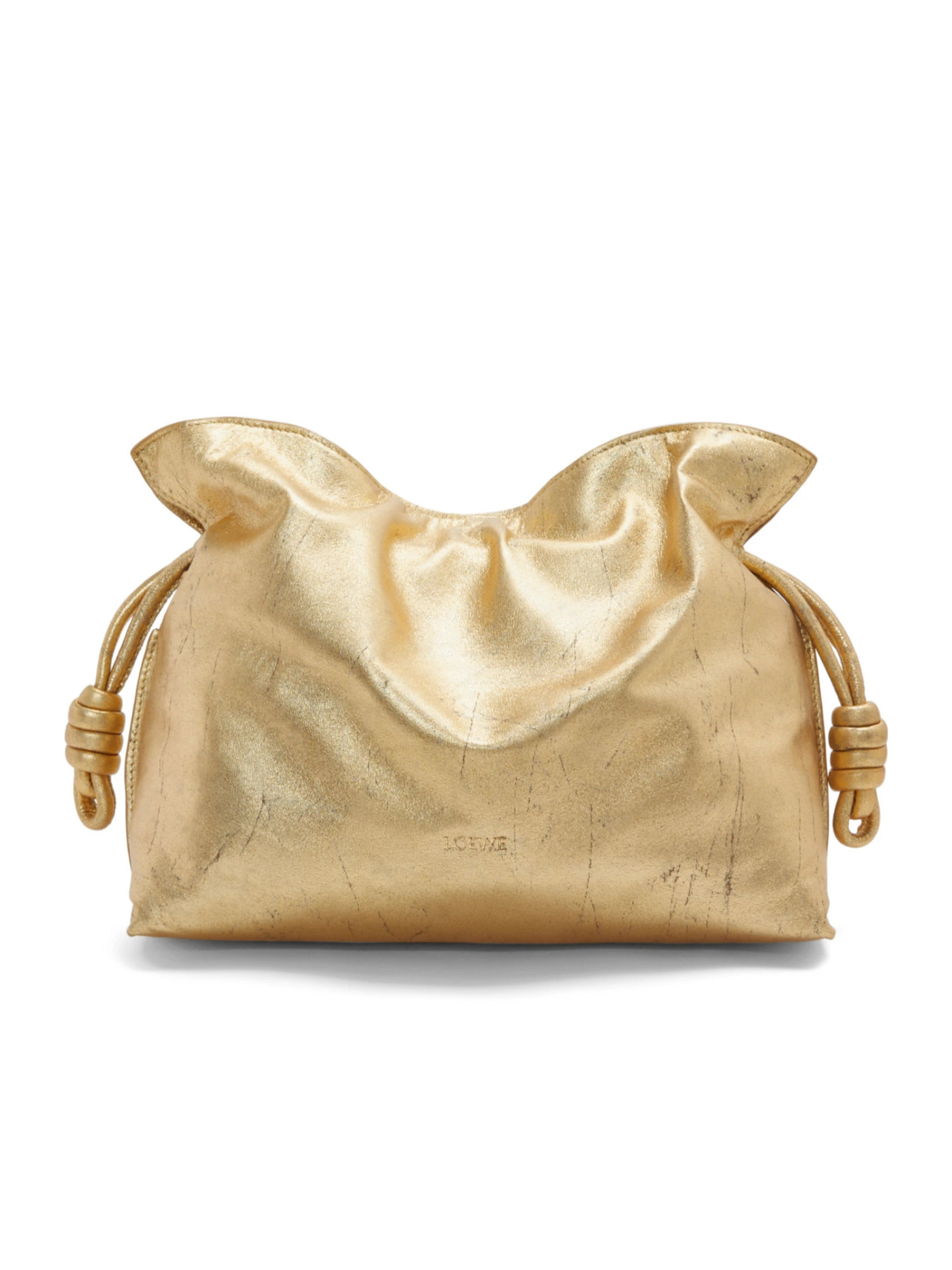 Loewe Flamenco Metallic Clutch Bag | Senser US
