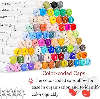 Caliart 81 Colors Alcohol Based Markers, Easter Basket Stuffers for Teens, Gifts for Teen Gifts T... | Amazon (US)
