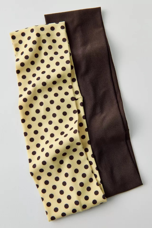 Soft & Stretchy Wide Knit Headband Set in Black/White, Women's at Urban Outfitters | Urban Outfitters (US and RoW)