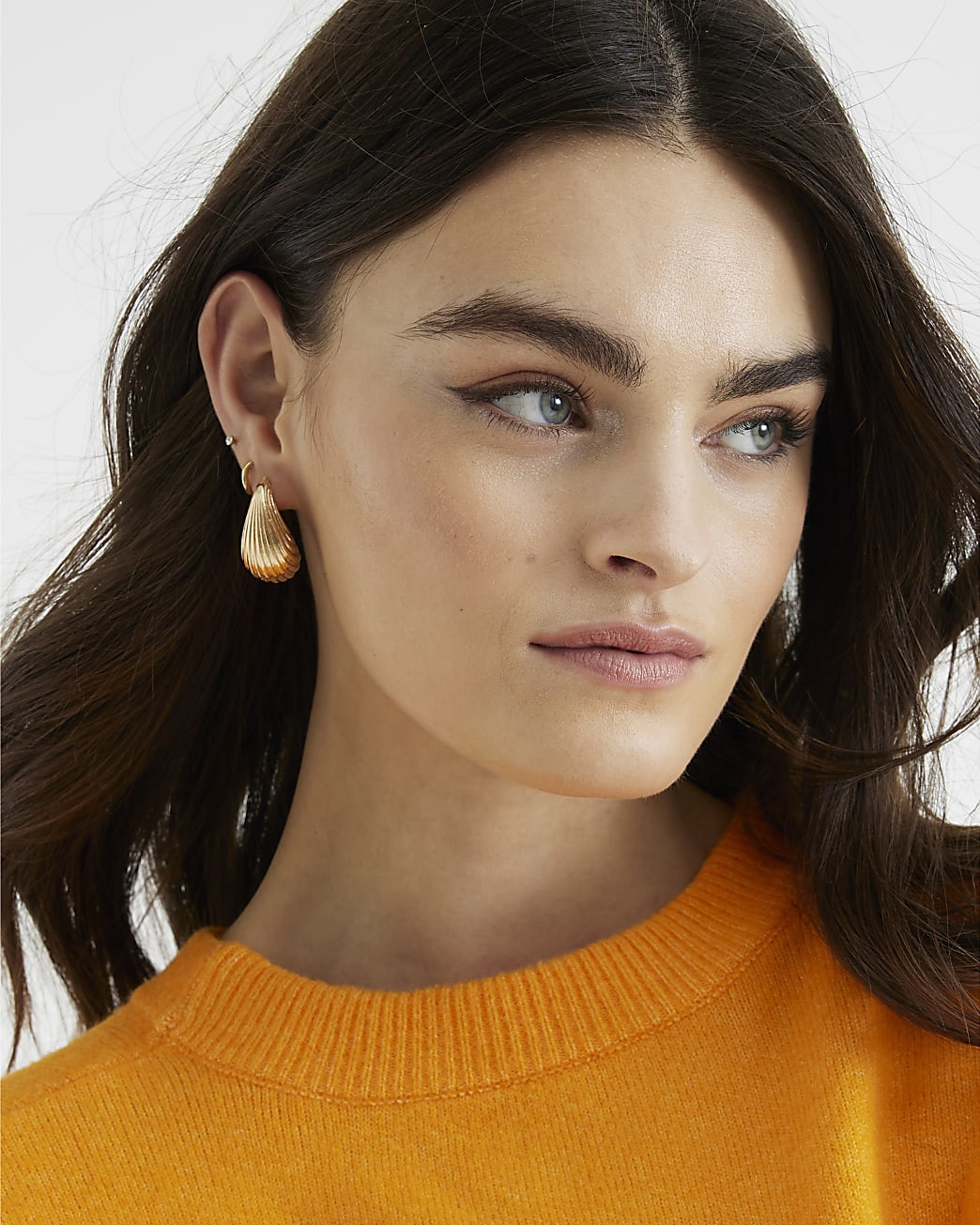 Gold Ridged Dome Stud Earrings | River Island UK & IE