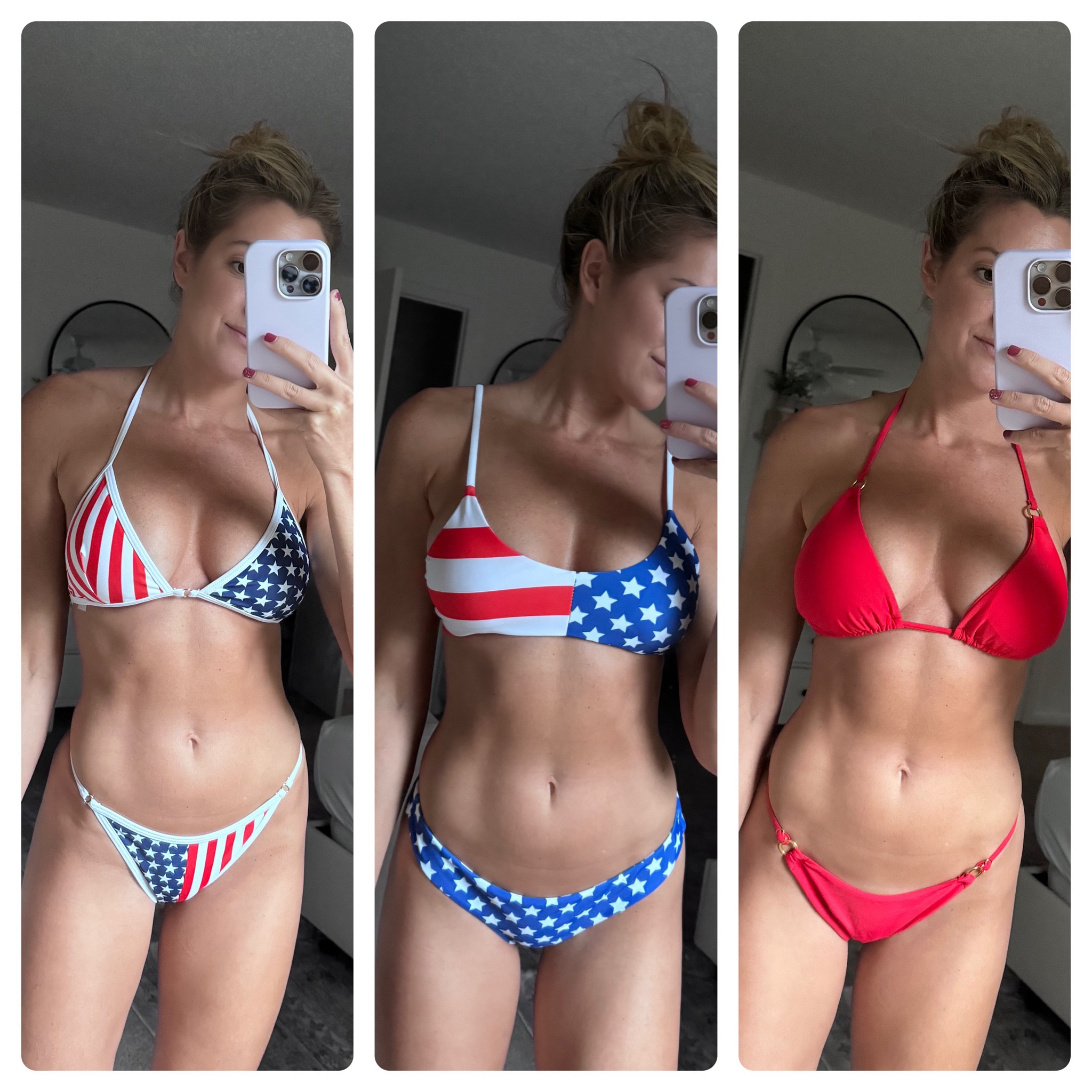 4th of July bikinis, American flag swimsuit, Amazon, shein