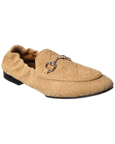 Gucci Jordaan GG Suede Loafer | Gilt & Gilt City