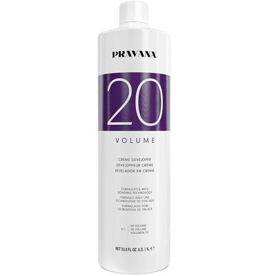 Pravana Creme Developer 20 Volume / 6% Activator | Lightener Processing | Provides Luxurious Hair Care Colors | Moisturized Hair - (33.8 oz) | Target