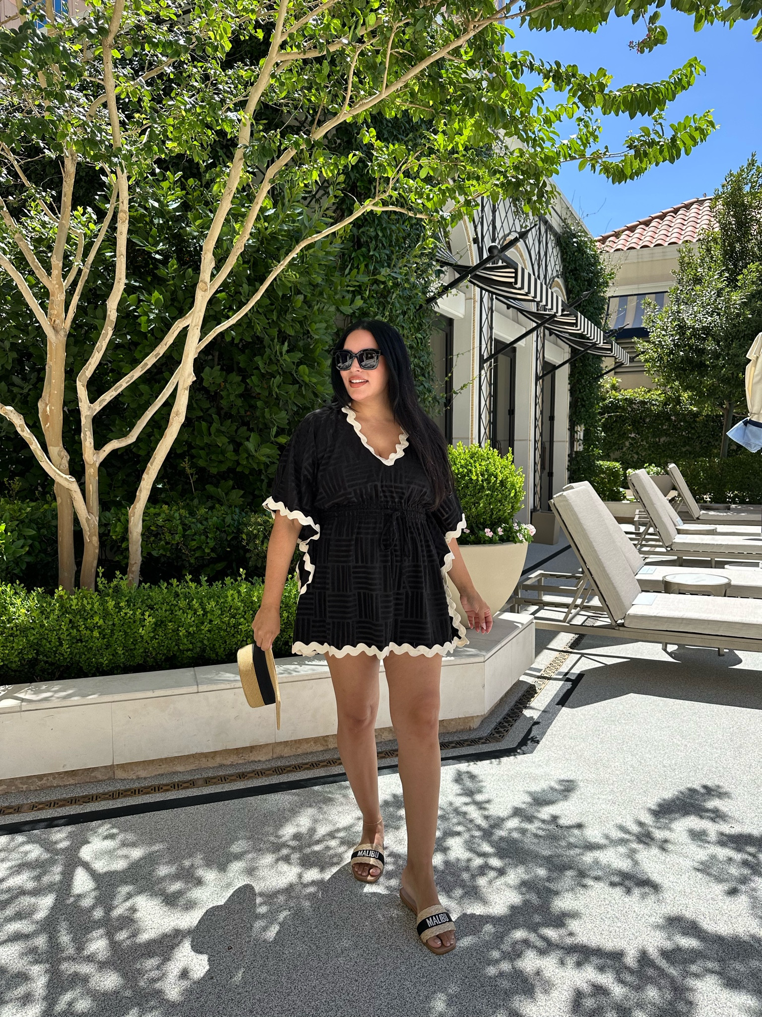 Las Vegas pool uniform 😎 I got so many compliments on this adorable cover-up and Malibu slides, both super affordable! 

#LTKswim #LTKfindsunder50 #LTKSeasonal