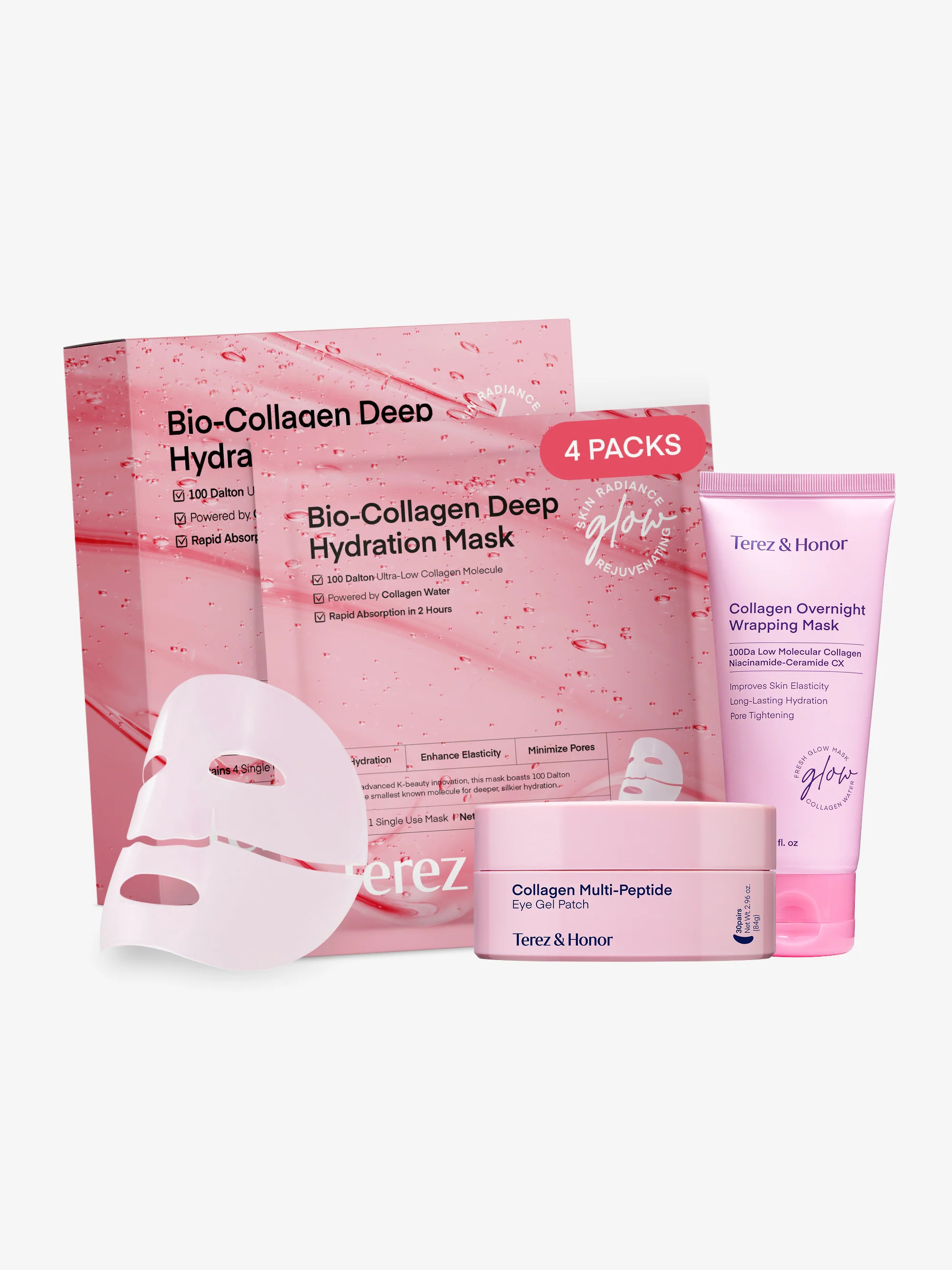 Glass Skin Ritual Kit - Collagen Mask & Eye Patch Set | Terez & Honor | Terez & Honor