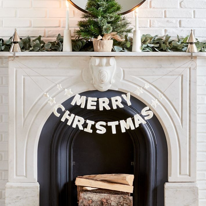 Merry Christmas Felt Garland | West Elm (US)