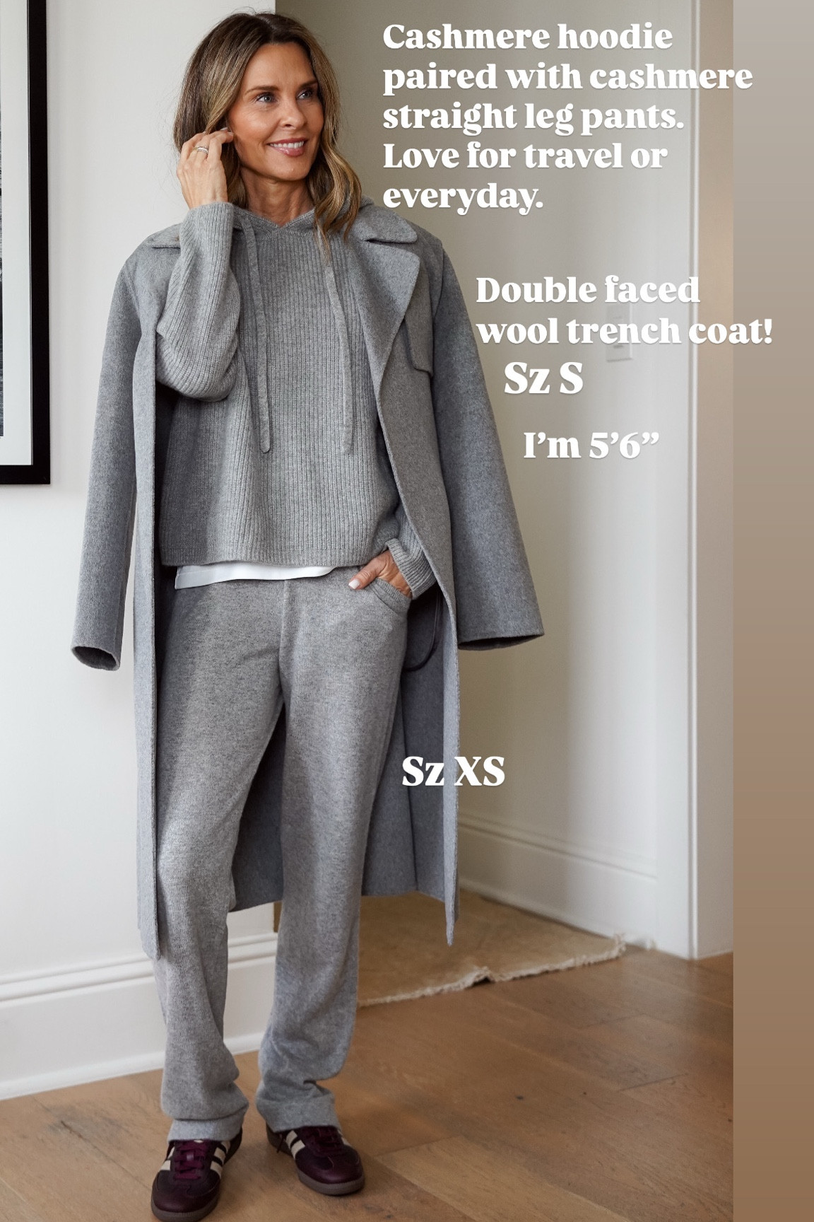 Chic monochrome look with cashmere set and double faced wool trench coat. Sz S


@onequince #quincepartner

#LTKSeasonal #LTKTravel #LTKOver40