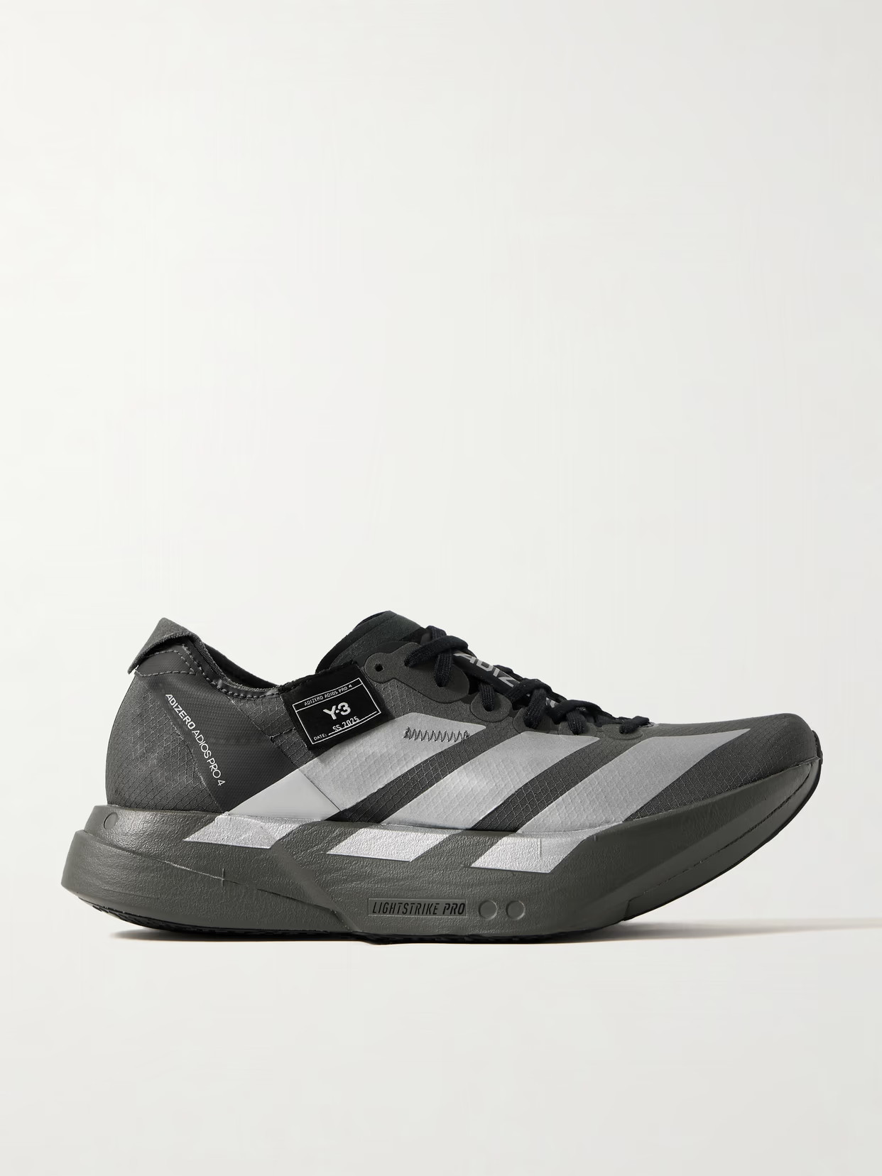 adidas Originals - + Y-3 Adizero Adios Pro 4 Rubber-trimmed Ripstop Sneakers - Black | NET-A-PORTER (US)