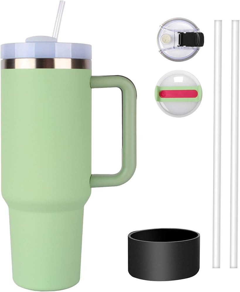 DREAMING MY DREAM 40oz Tumbler with Handle, H2.0 Tumbler Reusable Vacuum, Insulated Tumbler With ... | Amazon (US)