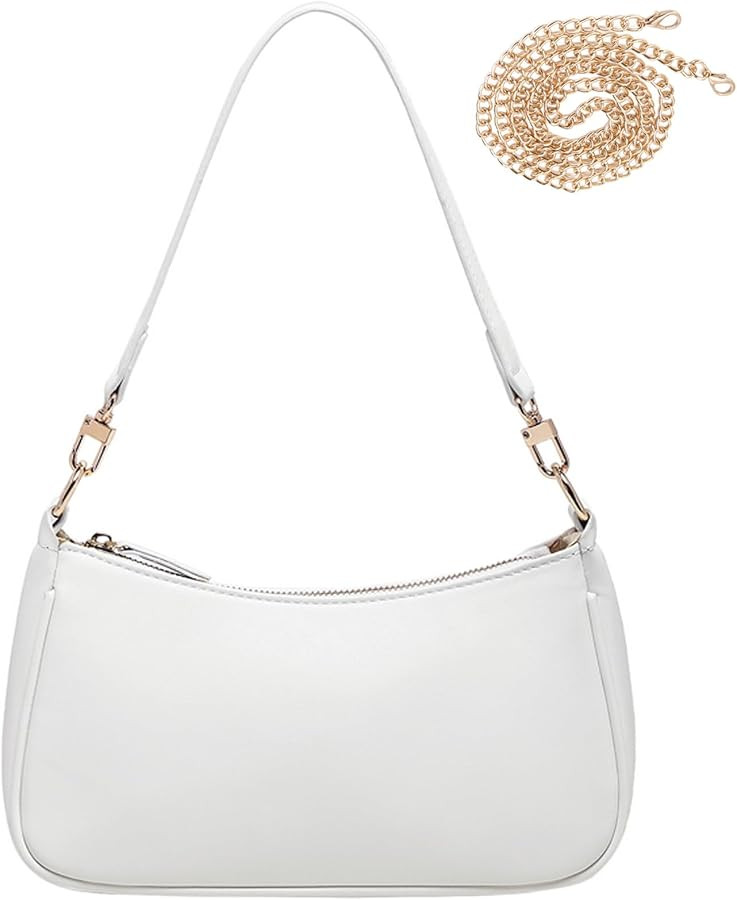 Shoulder Bag for Women Y2K Handbag PU Leather Classic Clutch Small Black 90s Purse | Amazon (CA)