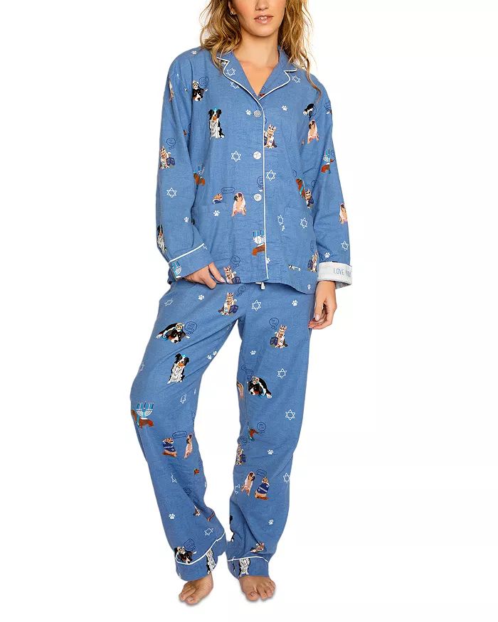 Cotton Flannel Hanukkah Long Pajama Set | Bloomingdale's (US)