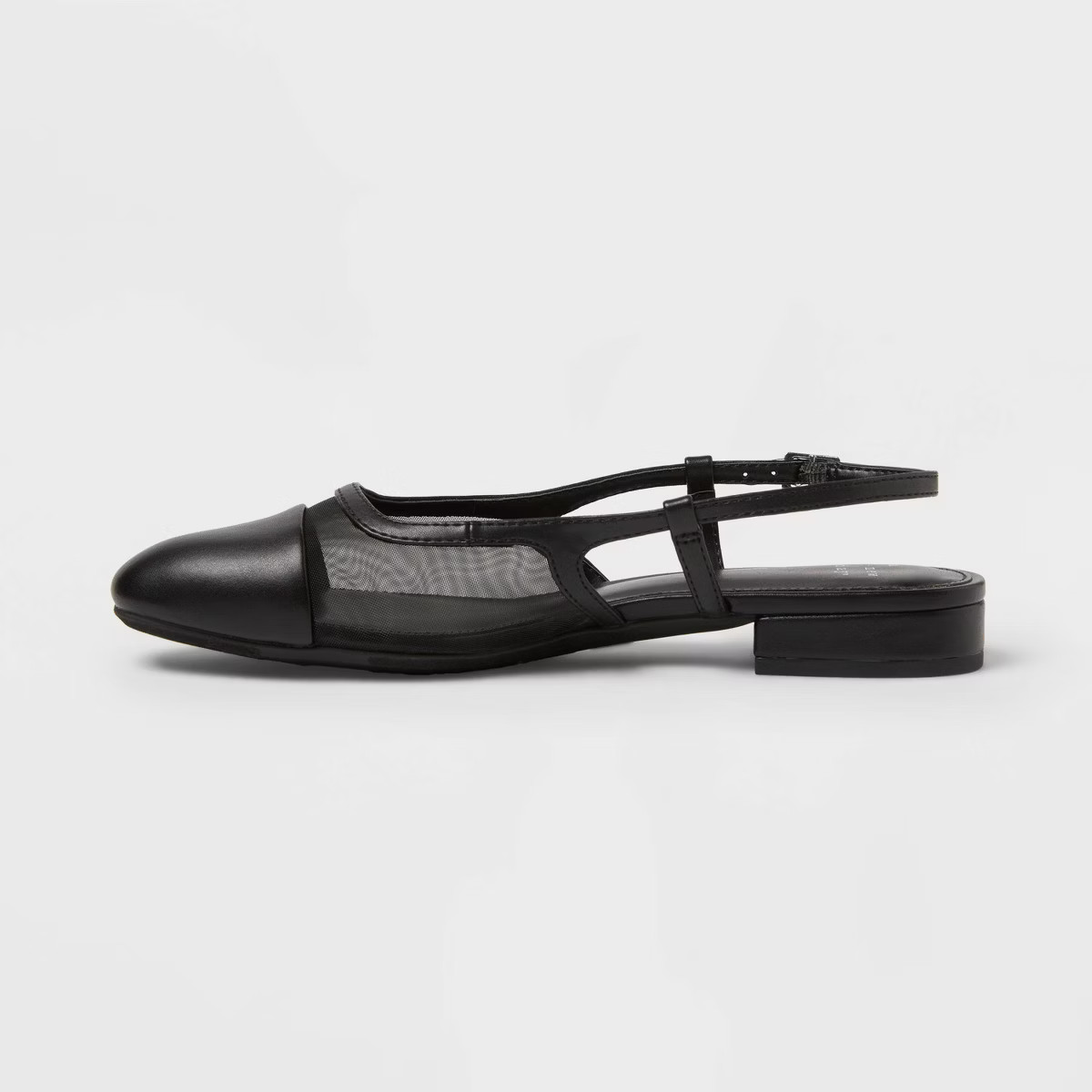 Women's Evelyn Mesh Slingback Ballet Flats - A New Day™ Black | Target