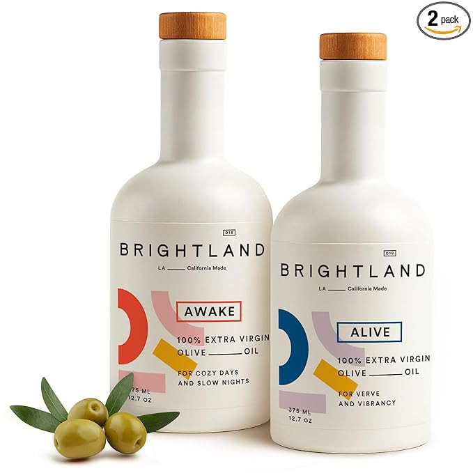 Brightland California Olive Oil Extra Virgin, The Duo – First Cold-Pressed Olive Oil Made with ... | Amazon (US)