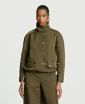 Avec Les Filles Women's Mock Neck Track Jacket - Macy's | Macy's