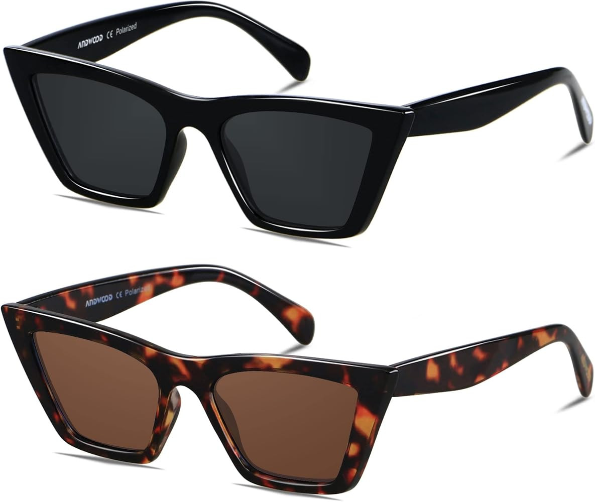 ANDWOOD Cat Eye Sunglasses for Women Polarized Cateye Frames Fashion Vintage Square Classic Retro... | Amazon (US)