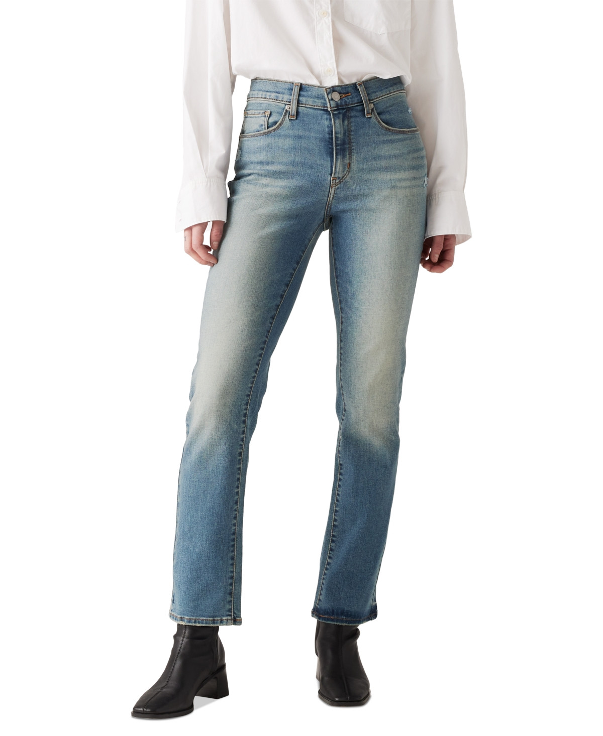 Levi's Women's Classic Mid Rise Straight-Leg Jeans - Cave Wall | Macy's