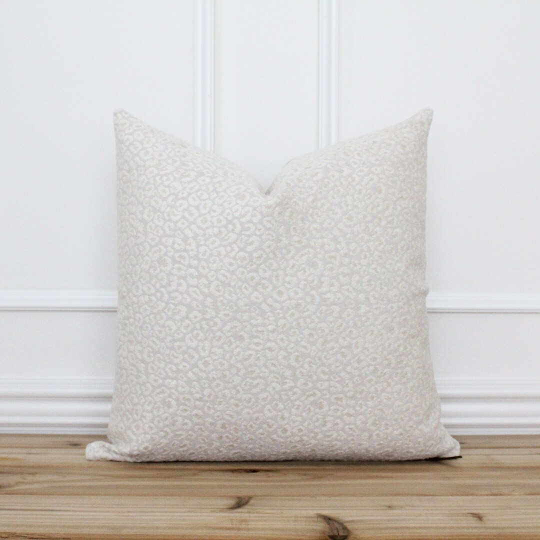 Cream Leopard Pillow Cover • Animal Print Pillow Cover • Textured Pillow • Neutral Pillow C... | Etsy (US)