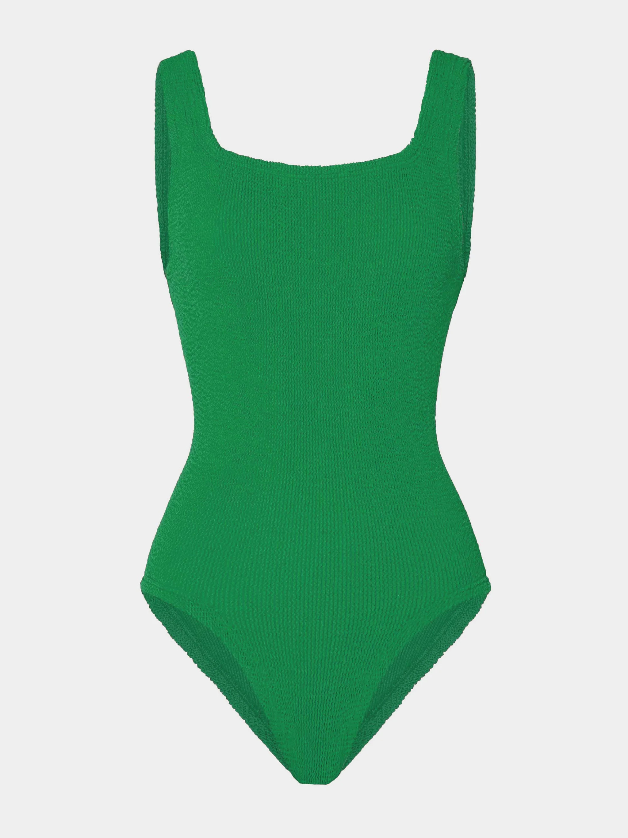 Coverage Square Neck Swim - Emerald | HUNZA G