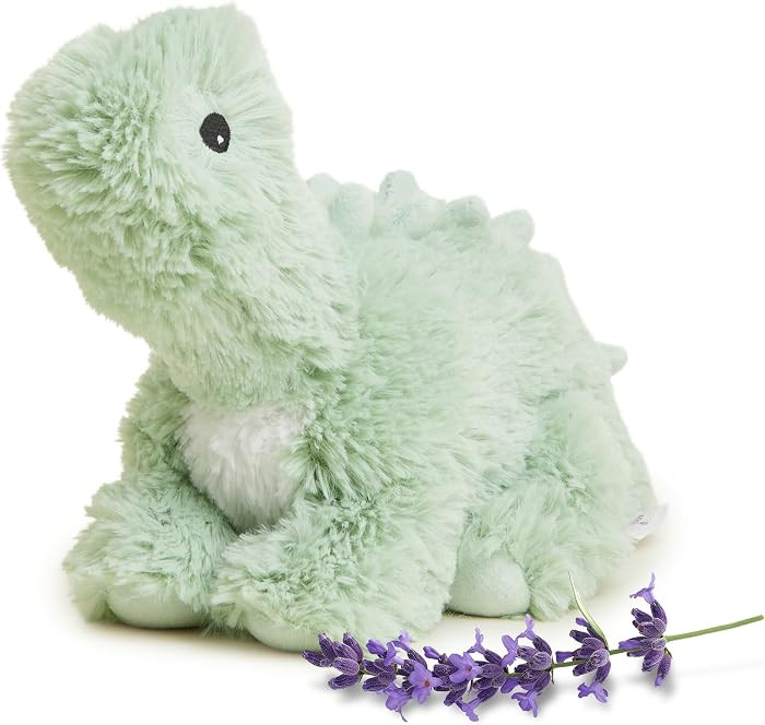 Warmies Microwavable Stuffed Animal: Green Long Neck Dinosaur is a snuggable, huggable, lovable w... | Amazon (US)