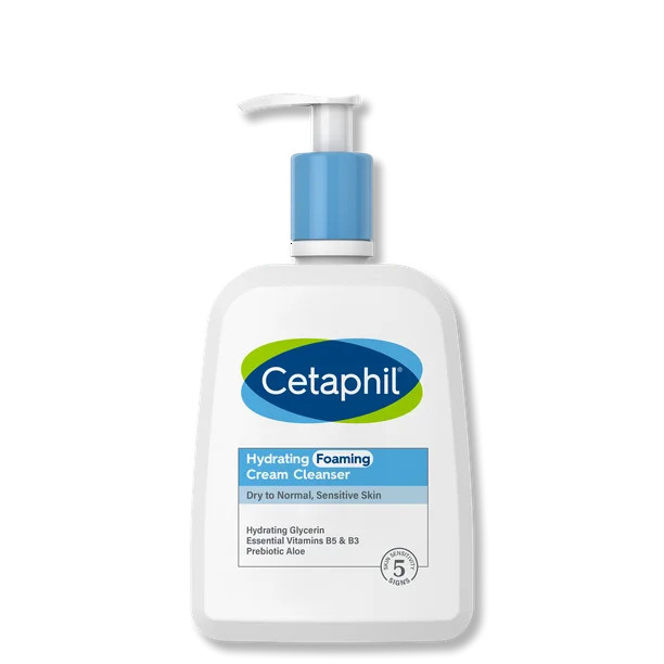 Cetaphil Hydrating Foaming Cream Cleanser, Face Wash with Transformative Cream-to-Foam Texture, 1... | Walmart (US)