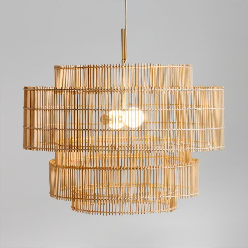 Noon Large Natural Wicker Pendant Light by Leanne Ford + Reviews | Crate & Barrel | Crate & Barrel