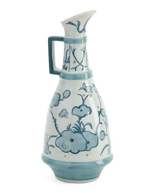 7x16.5in Tall Abstract Floral Ceramic Pitcher Vase | Home | Marshalls | Marshalls