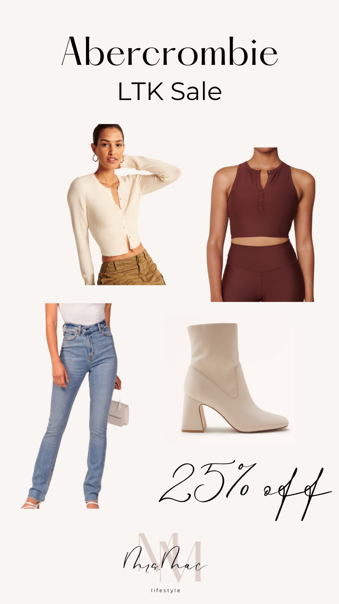 Abercombie LTK Sale is live! Shop everything for 25% off in the LTK App! 

Jeans. Booties. Athleisure. Yoga pants. Workout clothes. Blouses. Fall. 

#LTKSale #LTKunder100 #LTKsalealert