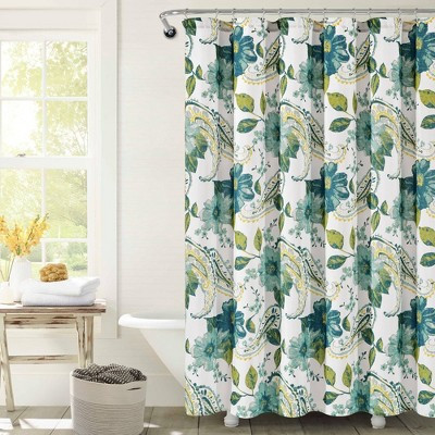 Lush Décor Floral Paisley Shower Curtain Blue | Target