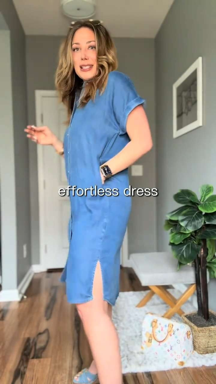 This denim midi shirt dress is one of those pieces that already looks styled even before you add anything

#LTKFinds #LTKStyle #LTKSeasonal
#DenimDress #SummerOutfit #EasyStyle #earnscommissions 

 #LTKootd #LTKSeasonal #LTKOver40