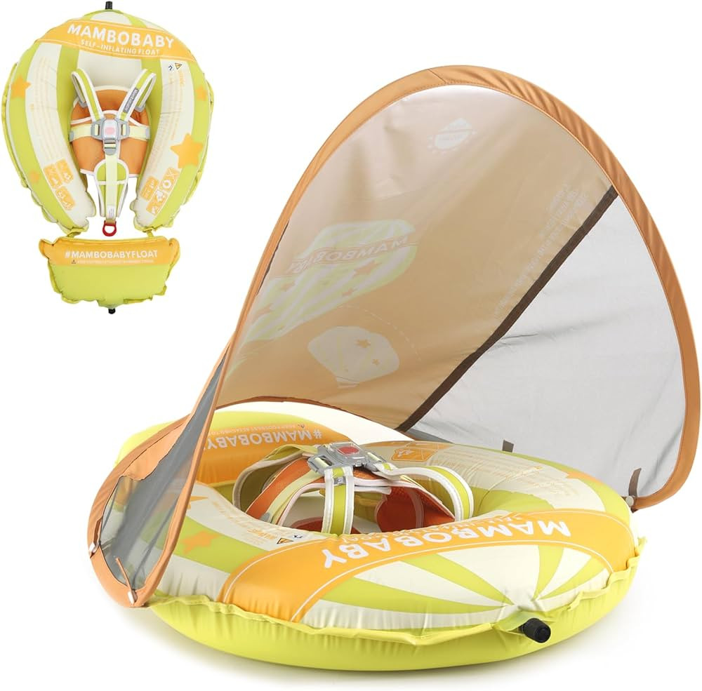 Mambobaby Float Deluxe Baby Pool Float: Safe & Comfortable Swim Trainer for Infants & Toddlers, N... | Amazon (US)
