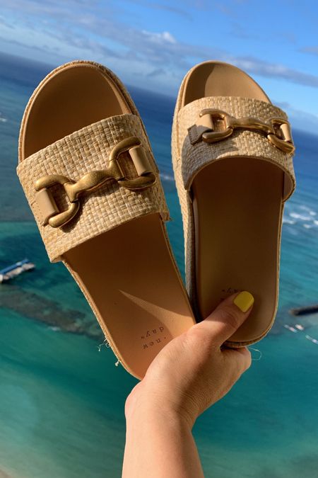 Love these sandals they are so comfortable on and fit tts. On sale 30% off with Target circle. Wedge sandals, spring style, vacation style, slides, slip on sandals  

#LTKfindsunder50 #LTKshoecrush #LTKsalealert