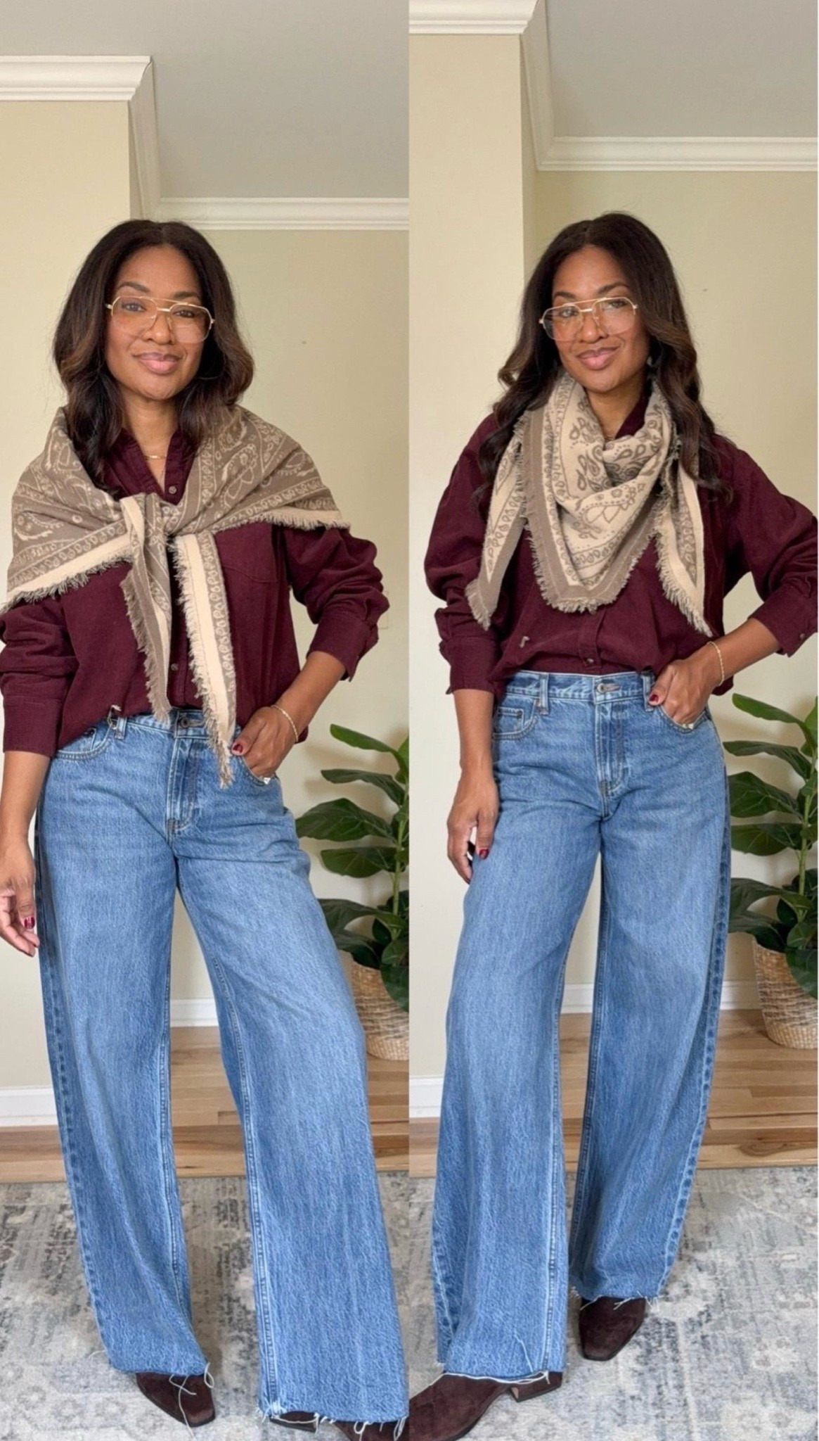 Two ways to wear this shall from Anthro! Wearing a size 27 reg in the jeans, small in button down

#LTKootd #LTKgrwm #LTKOver40