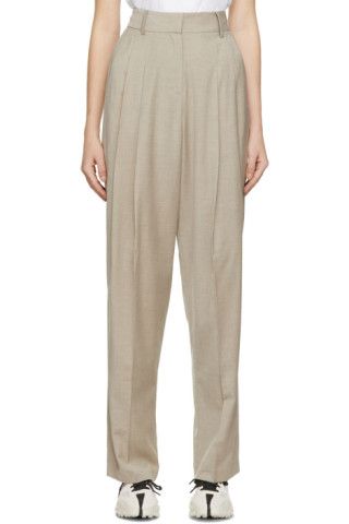 Taupe Geslo Trousers | SSENSE